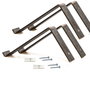 Hanah Home Lam003 Estantería Decorativa de Pared de Madera y Metal (2 Piezas)